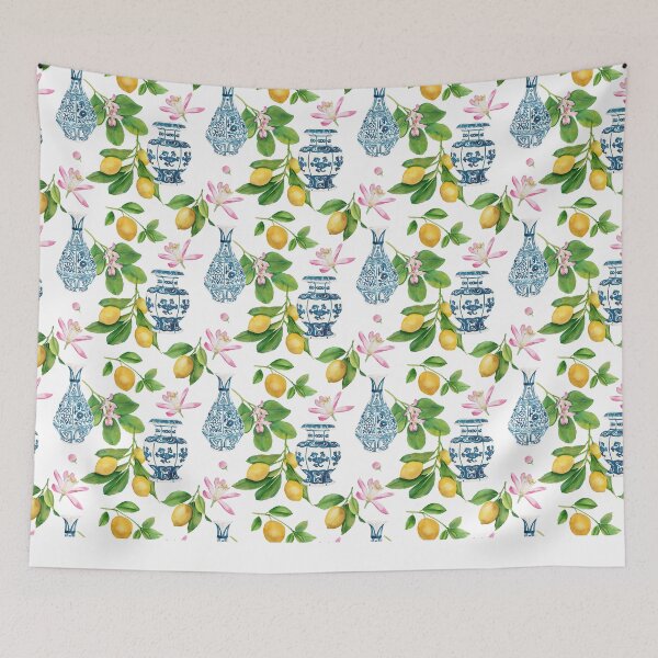 Item preview, Lemon Dynasty Vases and Lemons designed and sold by Sara Brenton.