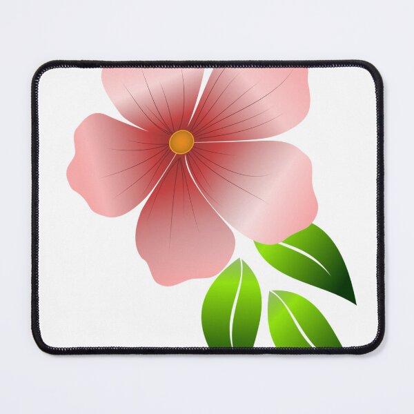 Item preview, Pink Flower with Green Leaves designed and sold by Twittlefish.
