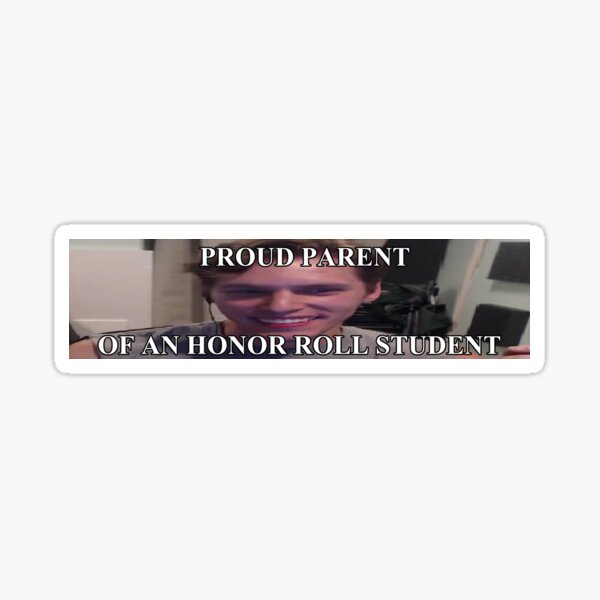 Item preview, jerma honor roll student bumper sticker designed and sold by kotonok0.