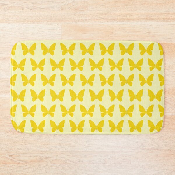 Item preview, Dark Yellow Butterfly Pattern on Pale Yellow Background designed and sold by burbankdesigns.