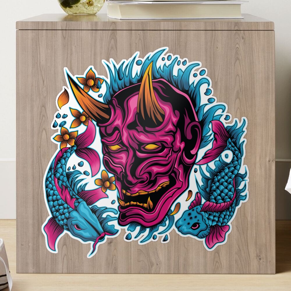 Oni Mask With Koi Fish