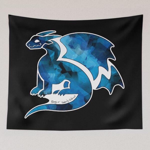 Item preview, Blue Crystal Dragon Logo designed and sold by Kimberly Holbrook Arts.