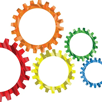 Artwork thumbnail, Colourful Cogs by Designrascal