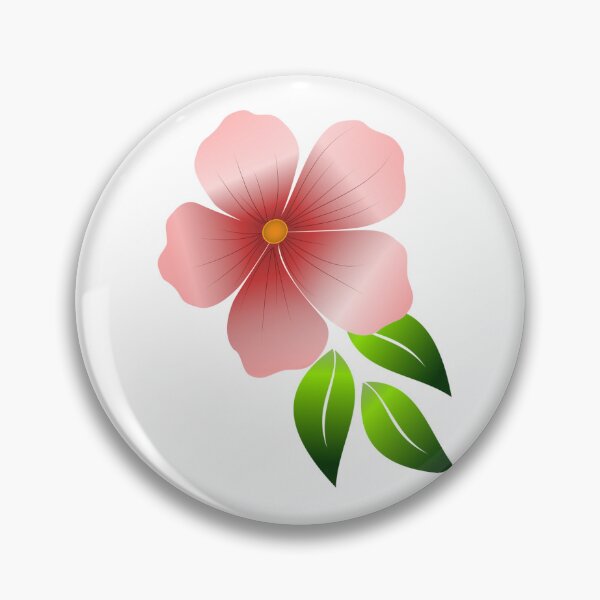 Item preview, Pink Flower with Green Leaves designed and sold by Twittlefish.