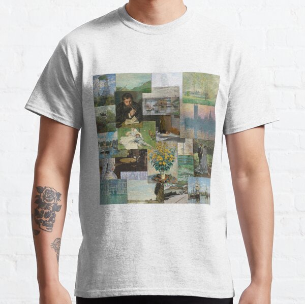 Artist Claude Monet Million Dollar Painting Collage Quilt Classic T-Shirt