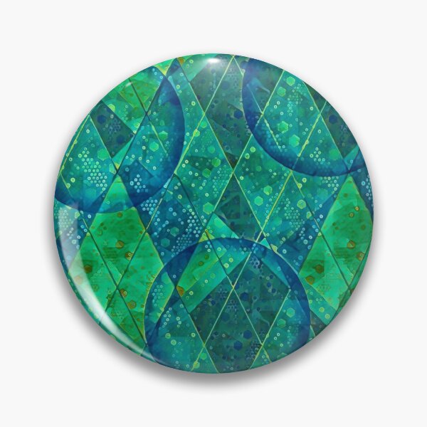 Item preview, Bubbles and emerald green crystals, pattern of bubbles and crystals designed and sold by Malogue.