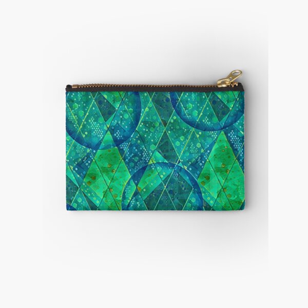 Item preview, Bubbles and emerald green crystals, pattern of bubbles and crystals designed and sold by Malogue.