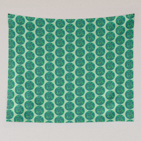 Item preview, Bubbles and emerald green crystals, pattern of bubbles and crystals designed and sold by Malogue.