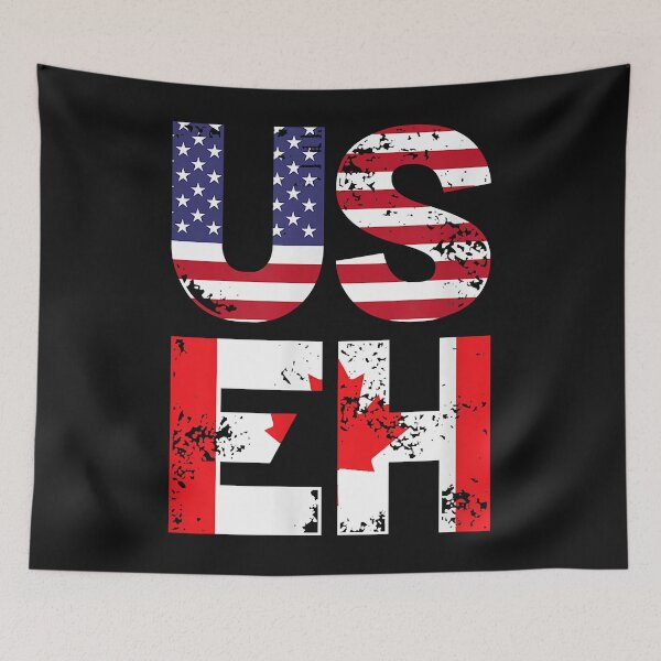 Item preview, US EH Funny Canada American Flag designed and sold by Evrard122344.