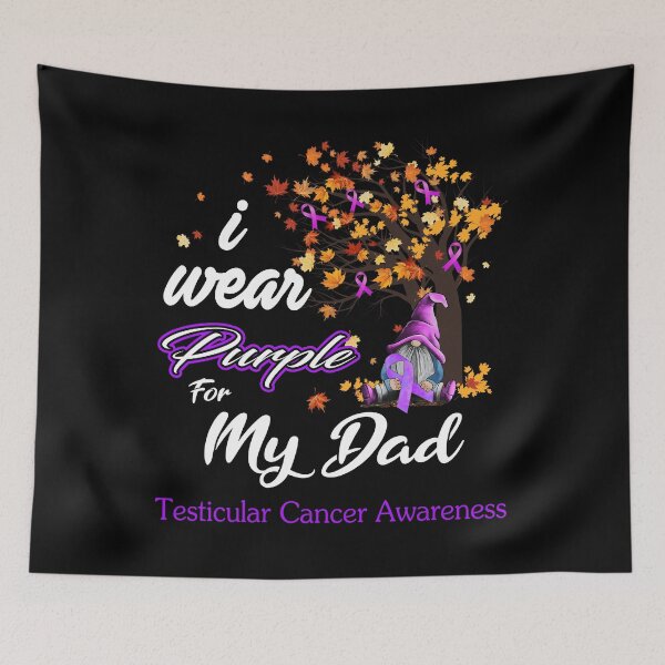 Item preview, Testicular Cancer Awareness Ribbon Tree I Wear Purple For My Dad designed and sold by Hatjar.