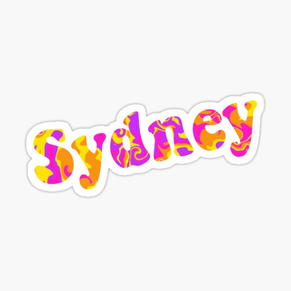 Sydney Name Sticker For Sale By Fionavibes Redbubble