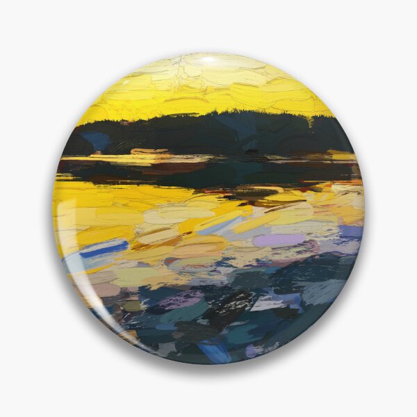 Item preview, Sunset on the water abstract oil painting designed and sold by Travelways.