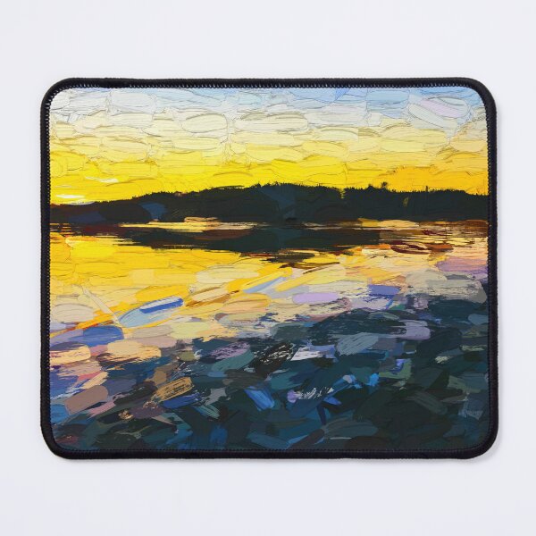 Item preview, Sunset on the water abstract oil painting designed and sold by Travelways.