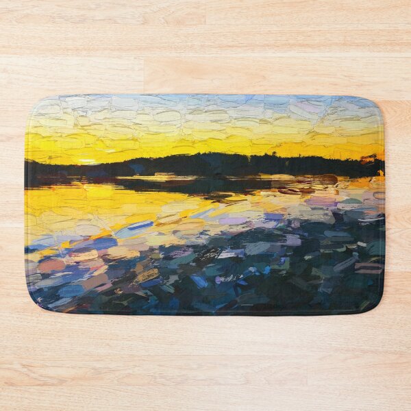 Item preview, Sunset on the water abstract oil painting designed and sold by Travelways.