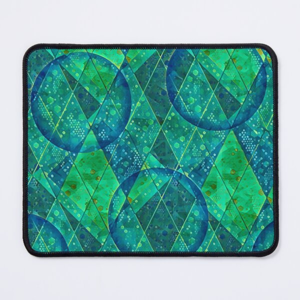Item preview, Bubbles and emerald green crystals, pattern of bubbles and crystals designed and sold by Malogue.