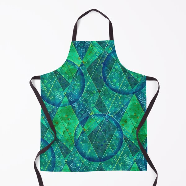 Item preview, Bubbles and emerald green crystals, pattern of bubbles and crystals designed and sold by Malogue.