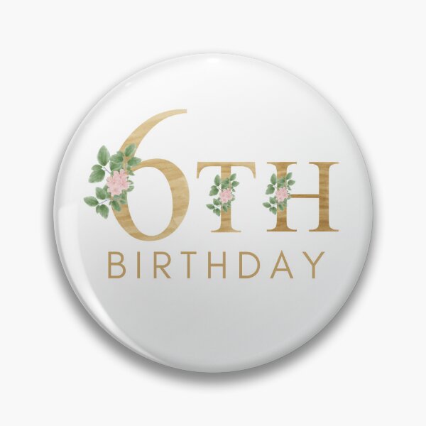 Item preview, My 6th Birthday Floral Design designed and sold by prudencehollow.