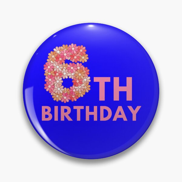 Item preview, My 6th Birthday Floral Design designed and sold by prudencehollow.