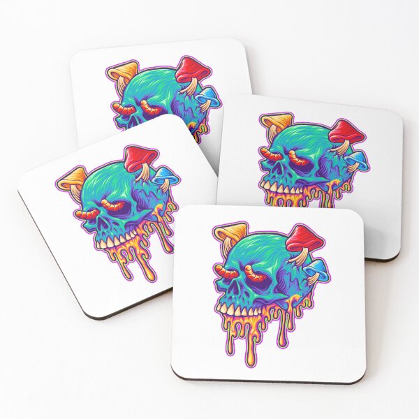 Item preview, Psychedelic Skull Red Yellow Blue , Psychedelic Skulls, Colorful Psychedelic Designs, Bright Colors designed and sold by CreativeCranium.