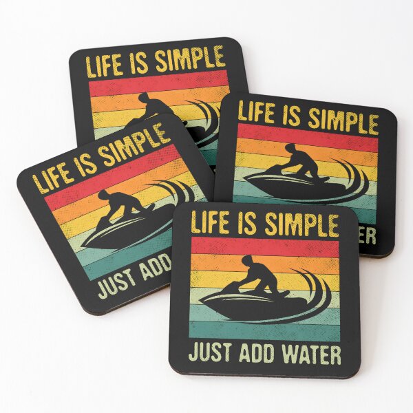Item preview, Life is Simple Just Add Water Vintage Retro Jet Ski Rider  designed and sold by KevinOndricka.