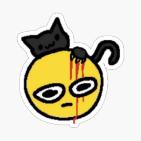 your biggest fan - adorable cursed emoji Sticker for Sale by Blue