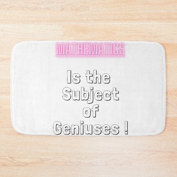 Item preview, Mathematics is the subject of geniuses  designed and sold by hassbelo.