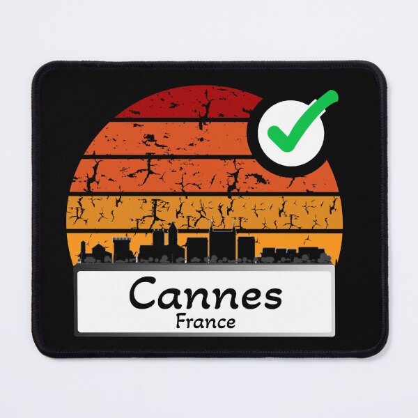 Item preview, Cannes France Skyline Vintage silhouette designed and sold by WhereIsTravis.