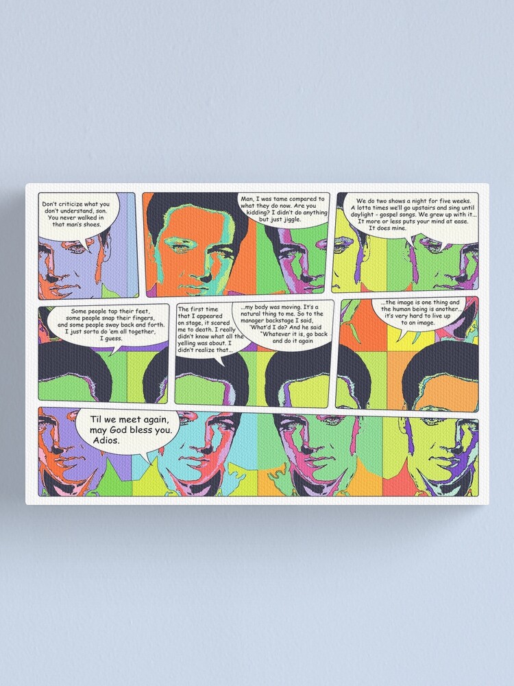 Elvis Presley Pop Art Comic Leinwanddruck Von John247 Redbubble