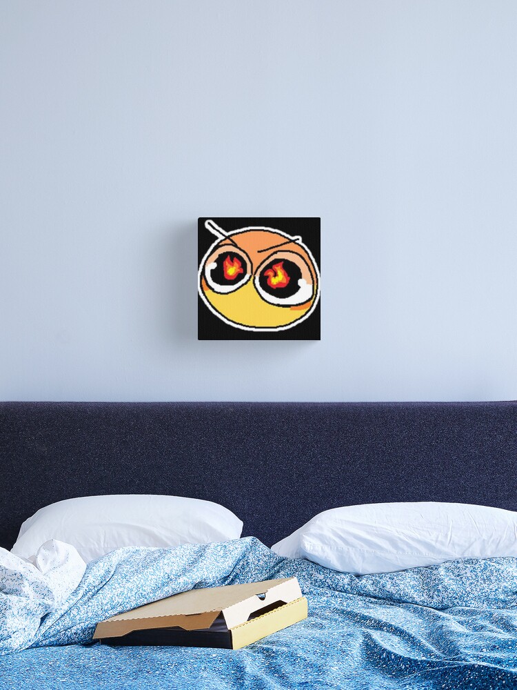 Cursed Emoji 12. Acrylic and urethane resin on canvas. 12 inch