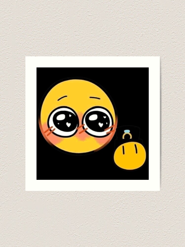 your biggest fan - adorable cursed emoji Sticker for Sale by Blue