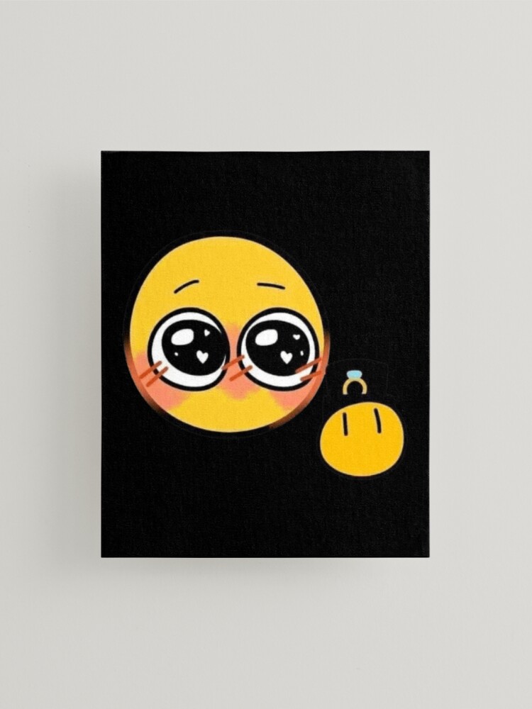 blushhhhh - adorable cursed emoji | Art Board Print