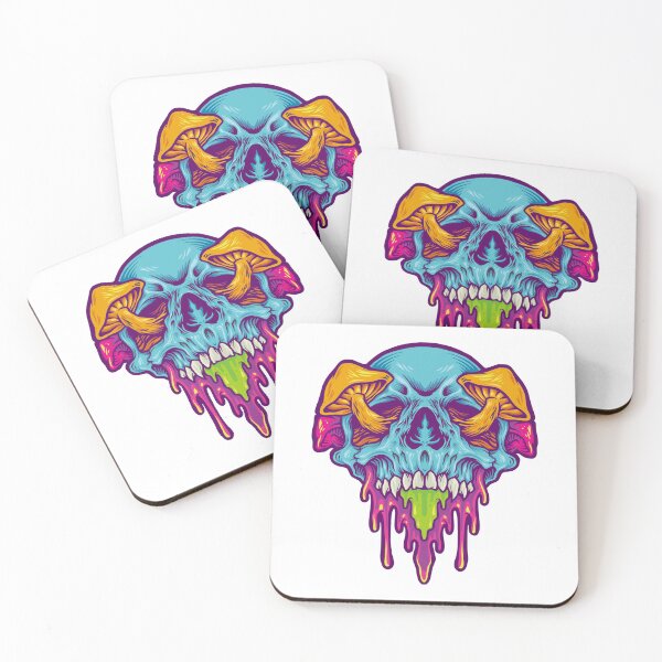 Item preview, Psychedelic Skull, Fungus Face, Psychedelic Skulls, Colorful Psychedelic Designs, Bright Colors designed and sold by CreativeCranium.