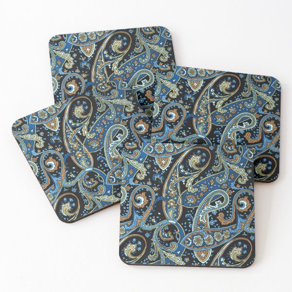 Item preview, Blue and Black Paisley Pattern designed and sold by antevasinart.