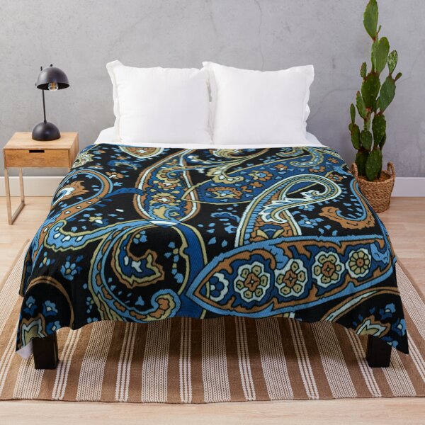 Item preview, Blue and Black Paisley Pattern designed and sold by antevasinart.