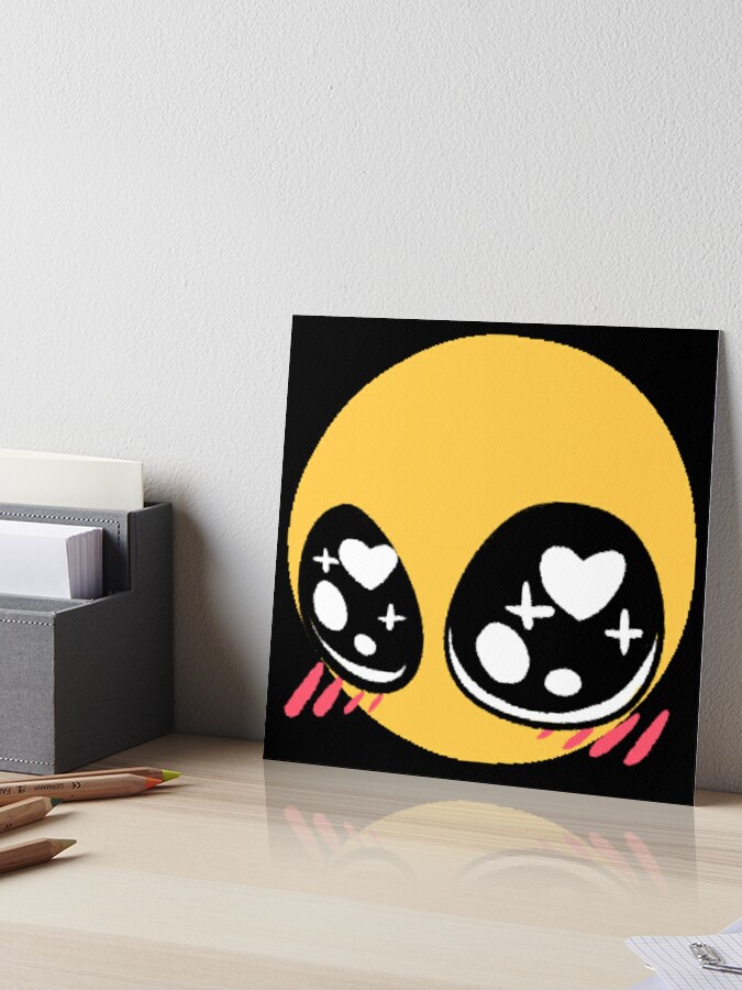 blushhhhh - adorable cursed emoji | Art Board Print