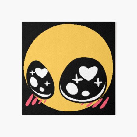 fire eyes - adorable cursed emoji | Art Board Print