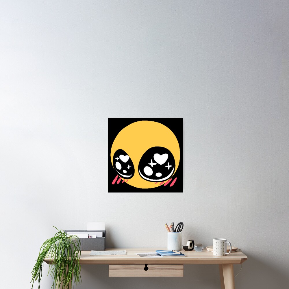 blushhhhh - adorable cursed emoji | Art Board Print