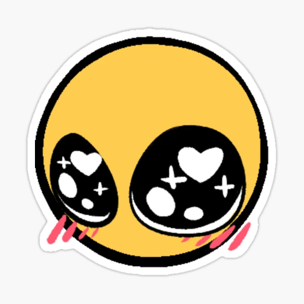 WUV YOU SO MUCH ! - adorable cursed emoji Sticker for Sale by