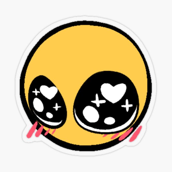 Yellow cursed crying emoji
