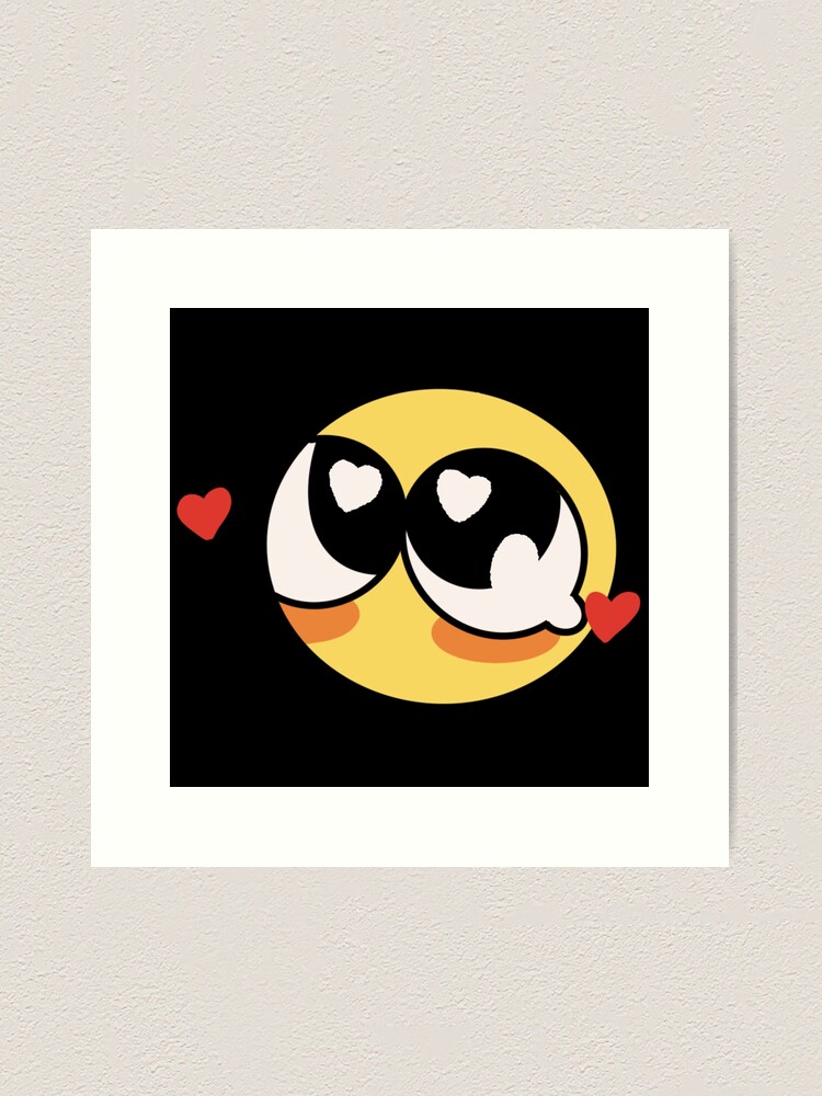 your biggest fan - adorable cursed emoji | Art Board Print