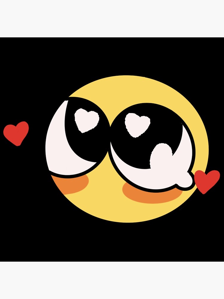 blushhhhh - adorable cursed emoji | Art Board Print