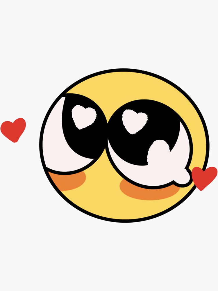 give you all my love - adorable cursed emoji Sticker for Sale by Blue  Pencil