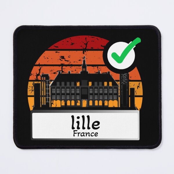 Item preview, Lille France Skyline Vintage silhouette designed and sold by WhereIsTravis.