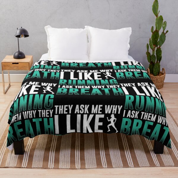 Item preview, They Ask Me Why I Like Running - I Ask Them Why They Breath designed and sold by GoldenBuffalo79.
