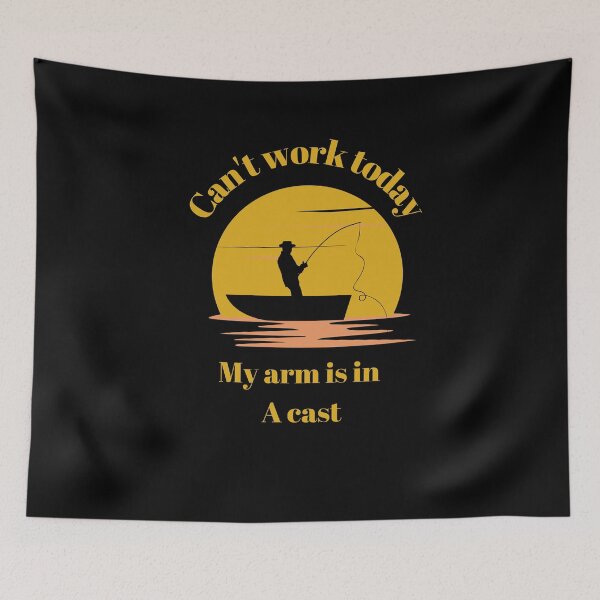 Item preview, Mens Fishing T shirt, Funny Fishing Shirt, Fishing Graphic Tee, Fisherman Gifts, Present For fisherman, I Cant Work My Arm is in a Cast  Bestseller designed and sold by MiniLuna.