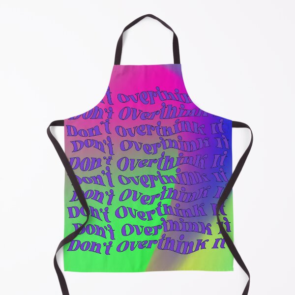 Item preview, Don't Overthink It Retrostyle Colorful Gradient Aesthetic Quote Short Cool Art designed and sold by vhsfinevibes.