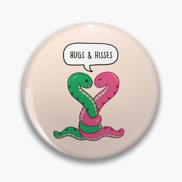 Item preview, Hugs & Hisses - Snake lovers pun gift designed and sold by LEFDDesigns.