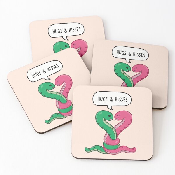 Item preview, Hugs & Hisses - Snake lovers pun gift designed and sold by LEFDDesigns.
