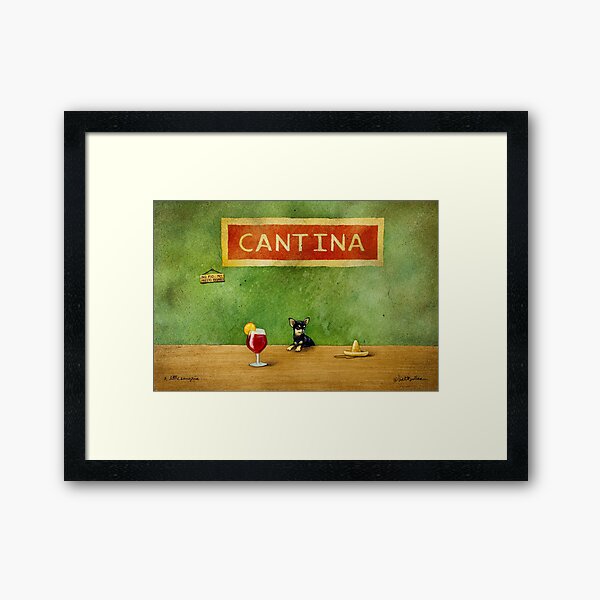 Will Bullas card / a little Sangria... Framed Art Print