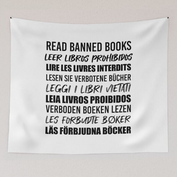Item preview, Read Banned Books Many Languages English Spanish Polyglot designed and sold by artfulnotebook.